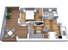 Nové 1 ložnice zařízené byty v Budvě 100m od moře od developera