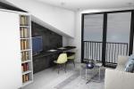 Studio apartament në Donja Lastva 23m2 në penthouse me pamje nga deti